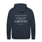 Gods love was greater Men’s Premium Hoodie - navy