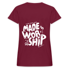 Made to Worship Women’s Oversize T-Shirt - bordeaux