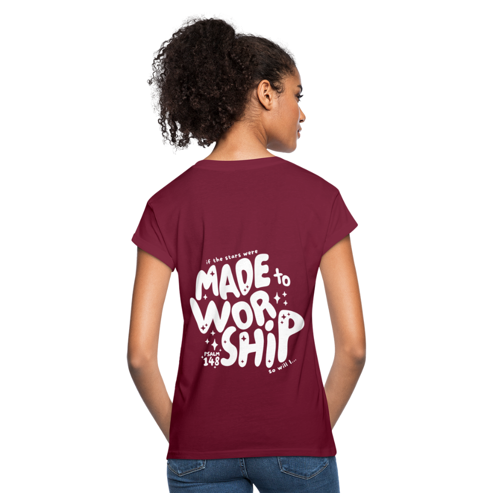 Made to Worship Women’s Oversize T-Shirt - bordeaux