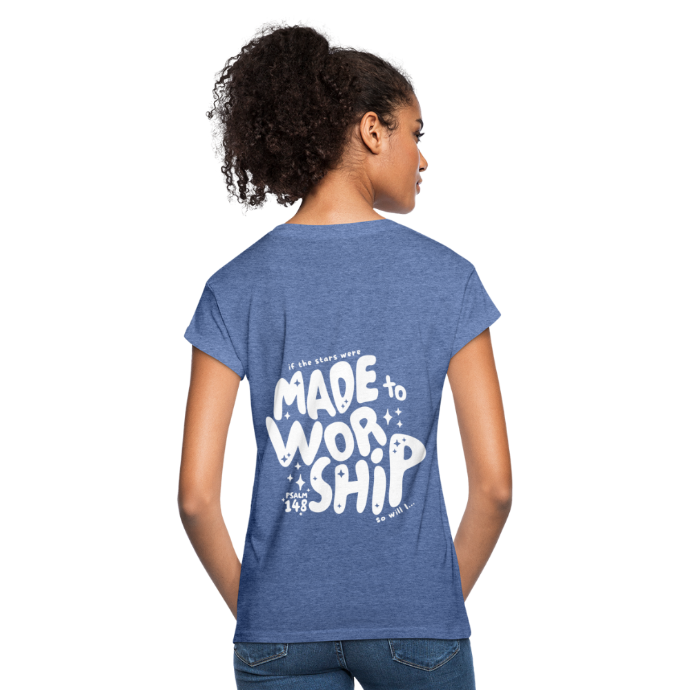 Made to Worship Women’s Oversize T-Shirt - heather denim