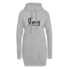 Be strong & courageous Hoodie Dress - heather grey