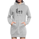 Be strong & courageous Hoodie Dress - heather grey