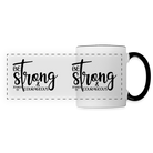 Be strong & courageous Panoramic Mug - white/black