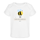 Bee Strong & Courageous Organic Baby T-Shirt - white