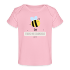 Bee Strong & Courageous Organic Baby T-Shirt - light pink