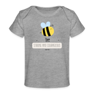 Bee Strong & Courageous Organic Baby T-Shirt - heather grey