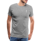 Cross Men’s Premium T-Shirt - heather grey