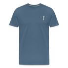 Cross Men’s Premium T-Shirt - steel blue