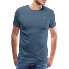 Cross Men’s Premium T-Shirt - steel blue