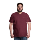 Cross Men’s Premium T-Shirt - heather burgundy