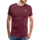 Cross Men’s Premium T-Shirt - heather burgundy