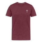 Cross Men’s Premium T-Shirt - heather burgundy