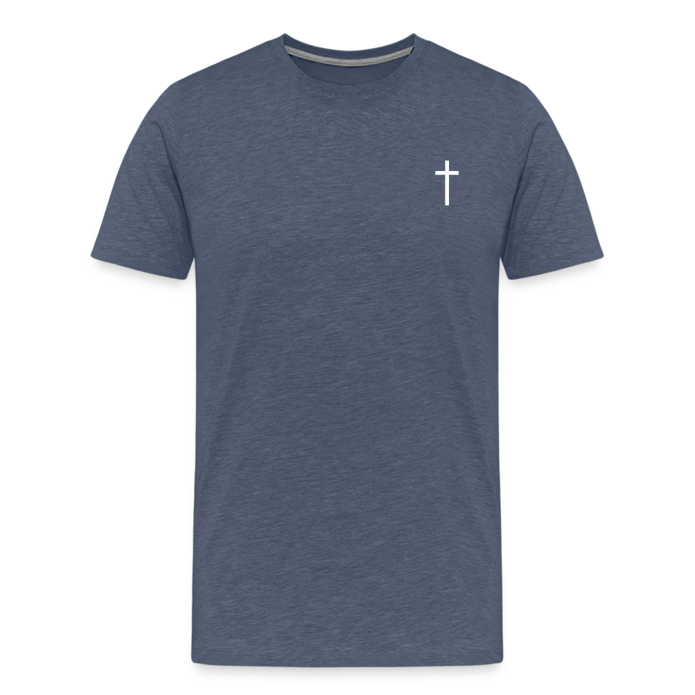 Cross Men’s Premium T-Shirt - heather blue