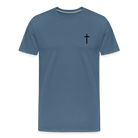 Cross Men’s Premium T-Shirt - steel blue