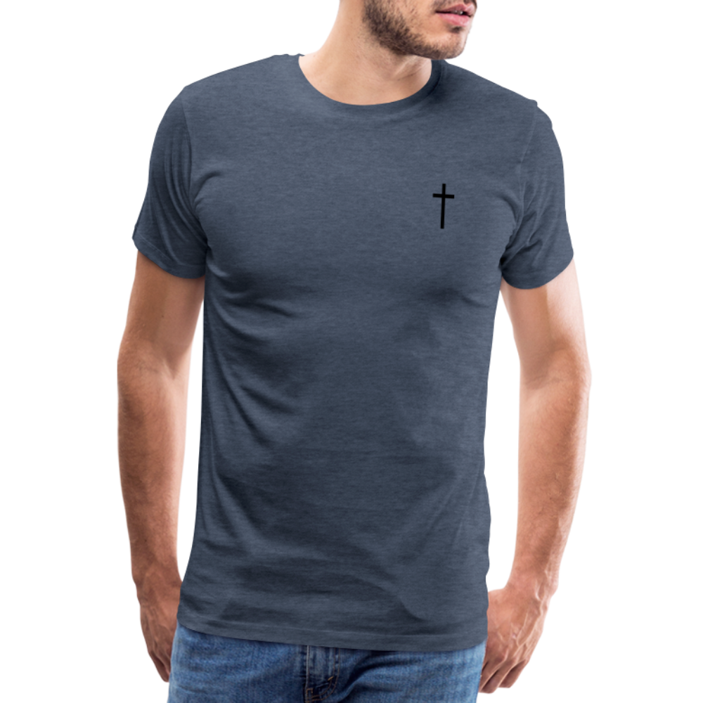 Cross Men’s Premium T-Shirt - heather blue