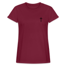 Cross Women’s Oversize T-Shirt - bordeaux