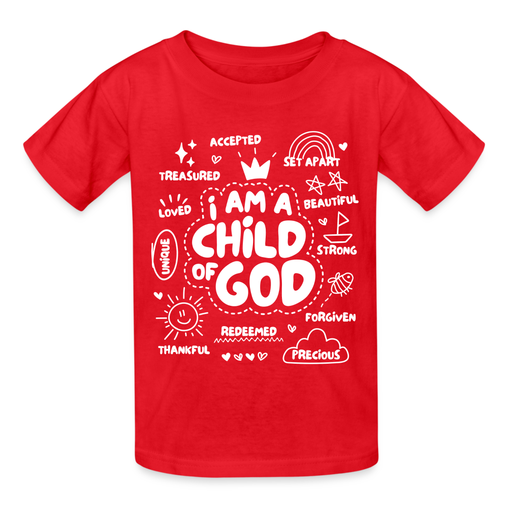 Child of God Kids T-Shirt - red