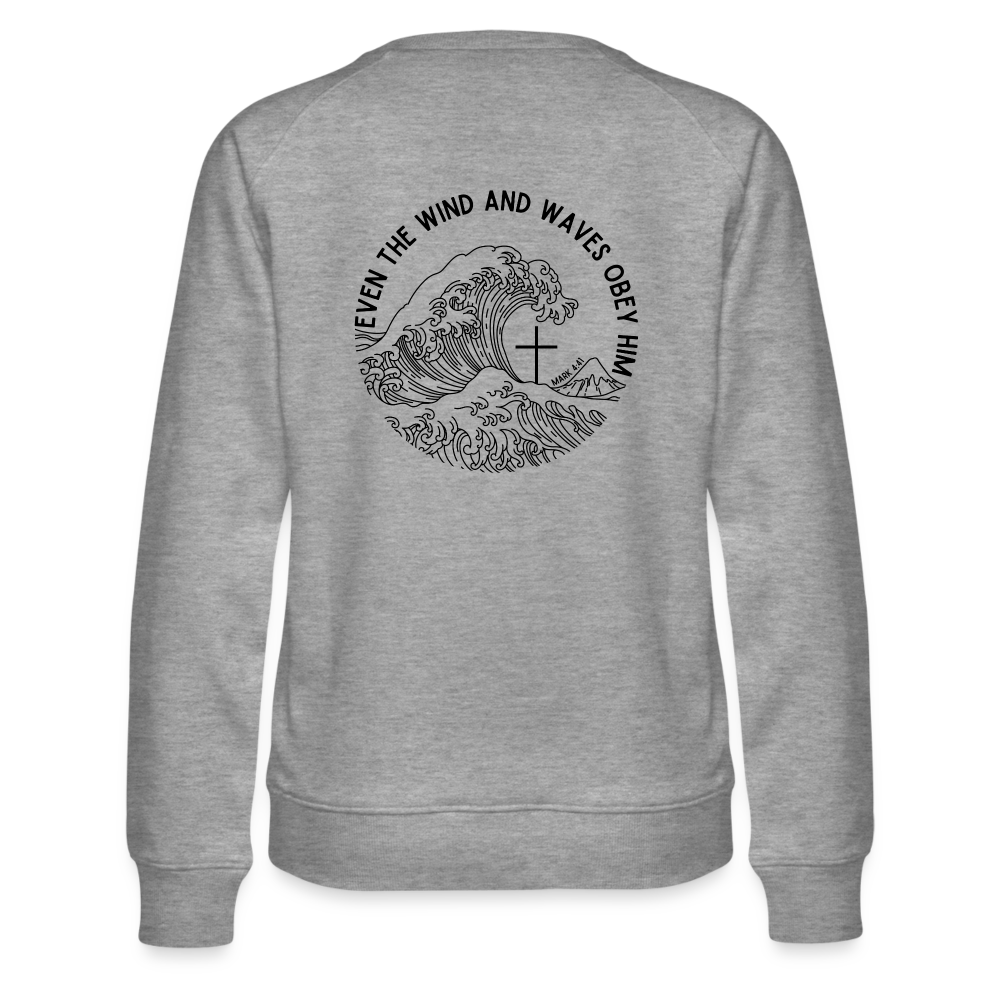 Wind and waves Women’s Premium Sweatshirt - heather grey