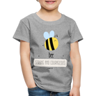 Bee strong an courageous Kids' Premium T-Shirt - heather grey