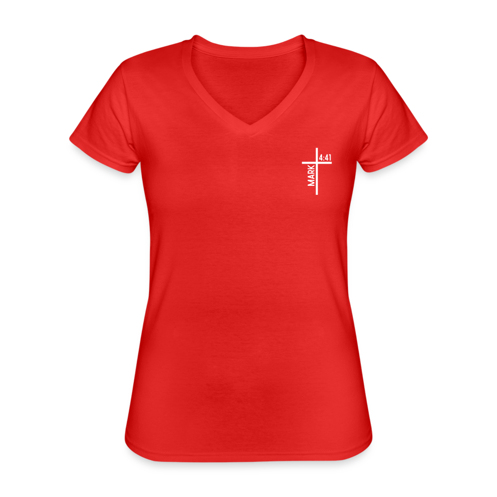 Wind and waves Women’s V-Neck T-Shirt - red