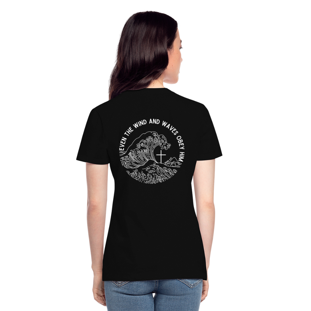 Wind and waves Women’s V-Neck T-Shirt - black