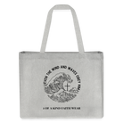 Wind and waves Canvas Shopping Bag - black - heather grey