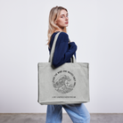 Wind and waves Canvas Shopping Bag - black - heather grey