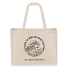 Wind and waves Canvas Shopping Bag - black - natural