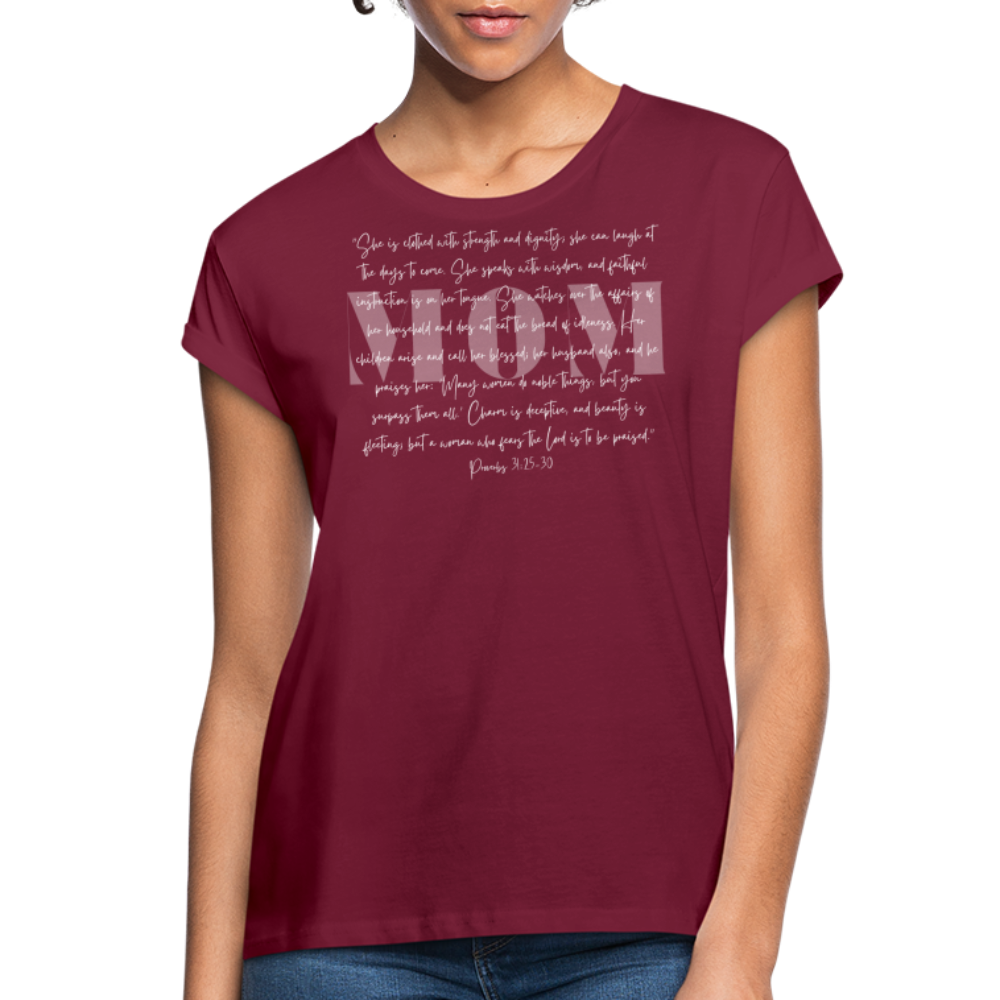 MOM Women’s Oversize T-Shirt - bordeaux