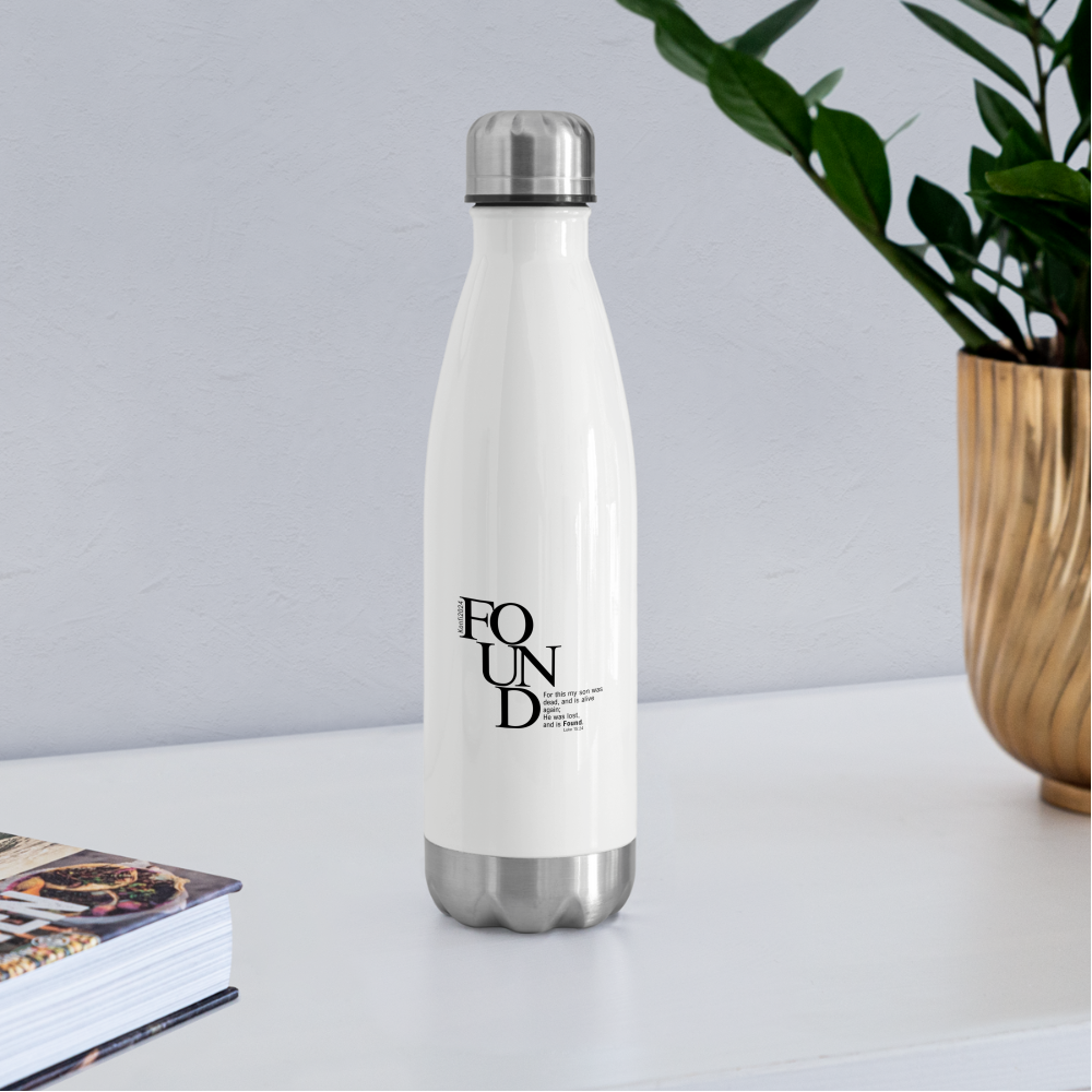 Found Insulated Water Bottle - white