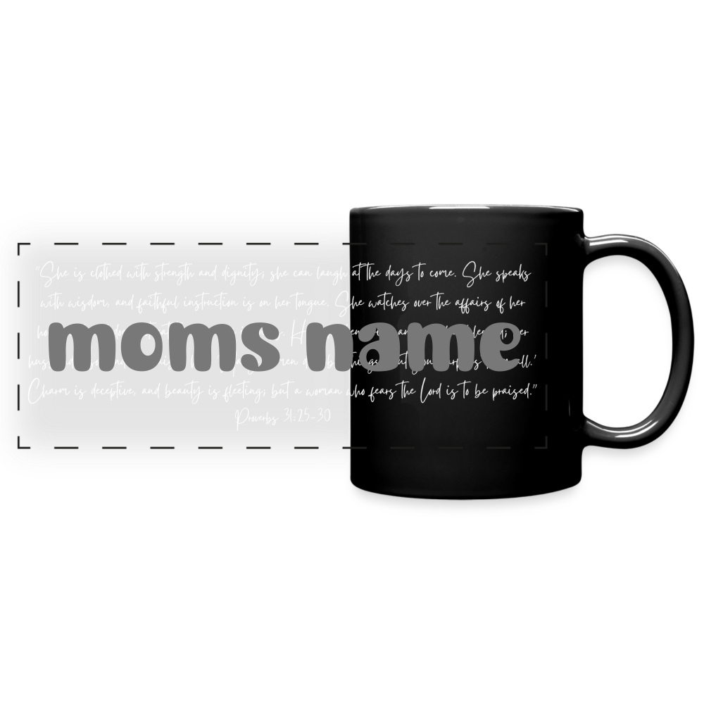 Moms customizable Panoramic Mug - - black