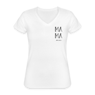 MAMA customizable Women’s V-Neck T-Shirt - white