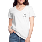 MAMA customizable Women’s V-Neck T-Shirt - white