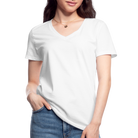 MAMA customizable Women’s V-Neck T-Shirt - white