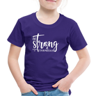 Be strong & Courageous Kids' Premium T-Shirt - purple