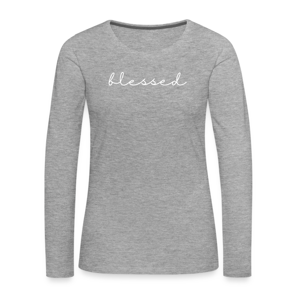 Blessed Women's Premium Longsleeve - heather grey