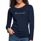 Blessed Women's Premium Longsleeve - navy