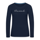 Blessed Women's Premium Longsleeve - navy