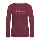 Blessed Women's Premium Longsleeve - heather burgundy