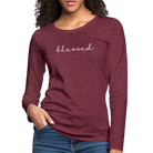 Blessed Women's Premium Longsleeve - heather burgundy