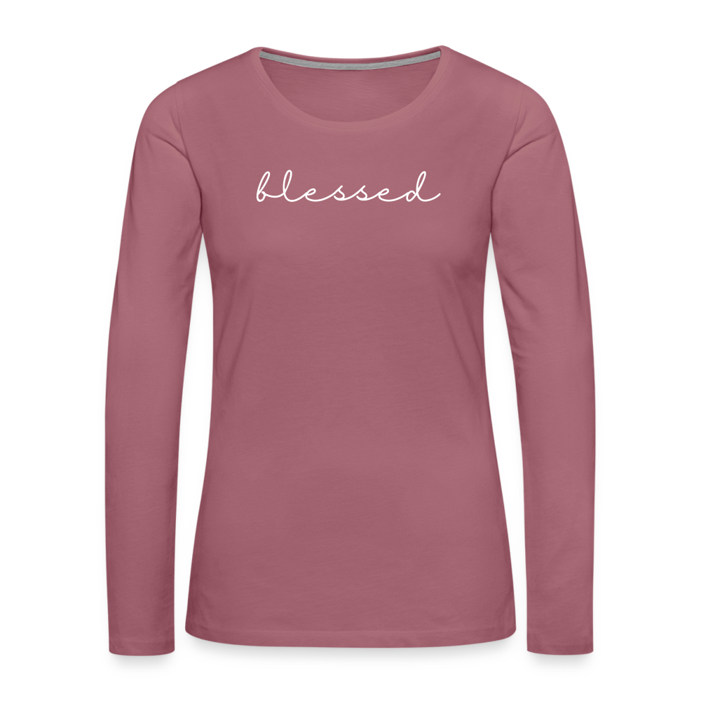 Blessed Women's Premium Longsleeve - mauve