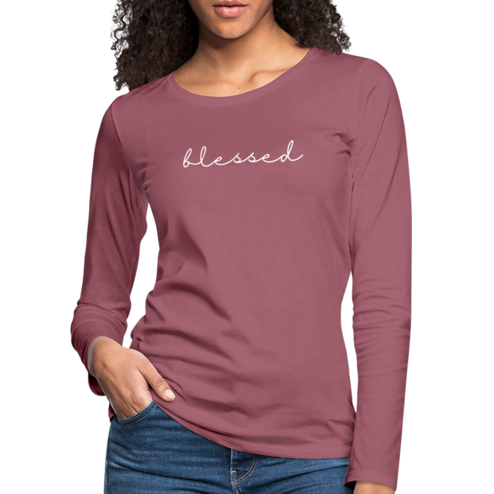 Blessed Women's Premium Longsleeve - mauve