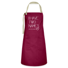 Mom Artisan Apron - burgundy / desert sand