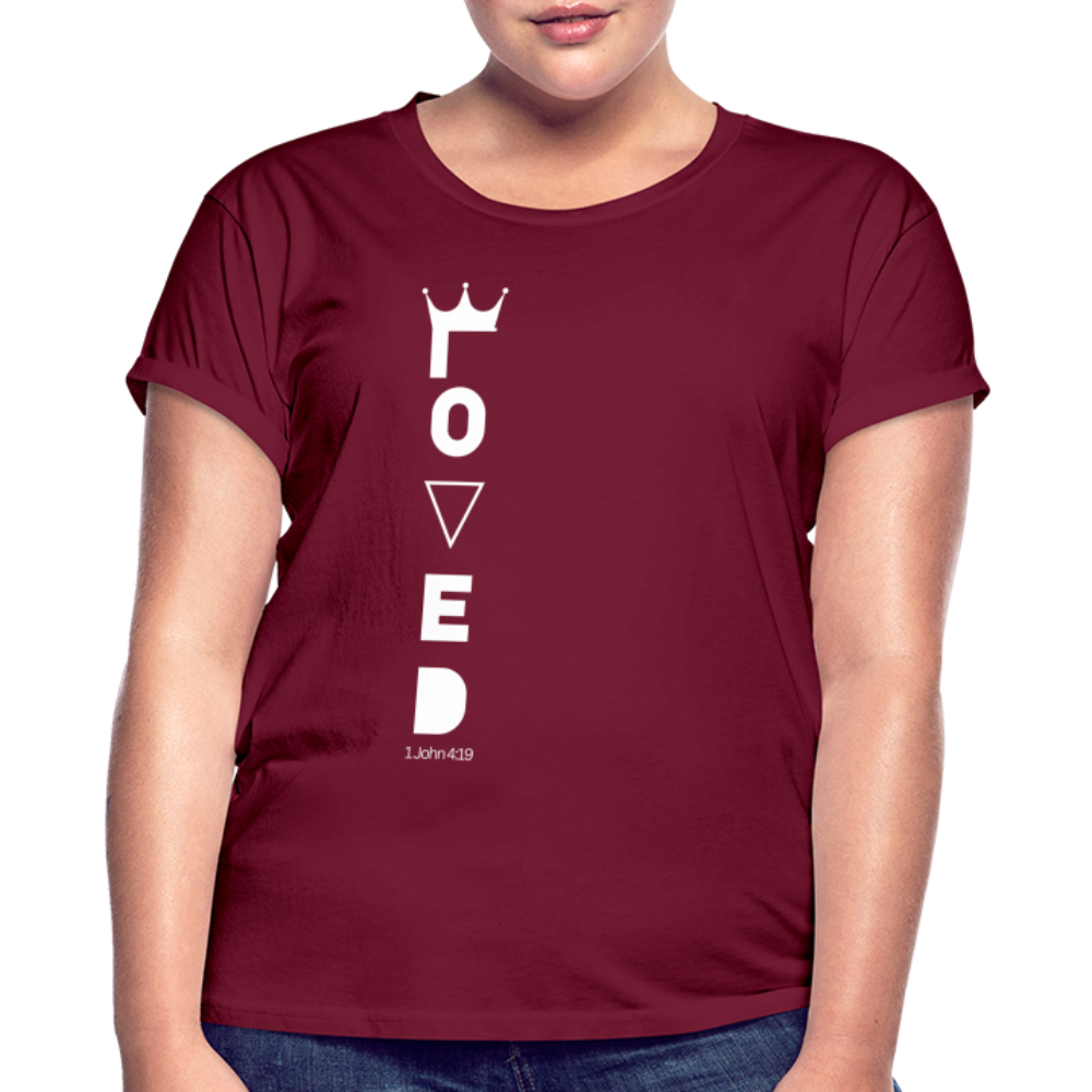 Loved Women’s Oversize T-Shirt - bordeaux