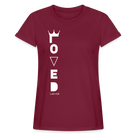 Loved Women’s Oversize T-Shirt - bordeaux