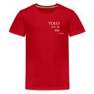 YOLO small font Teenager Premium T-Shirt - red