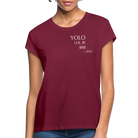 YOLO Women’s Oversize T-Shirt - bordeaux