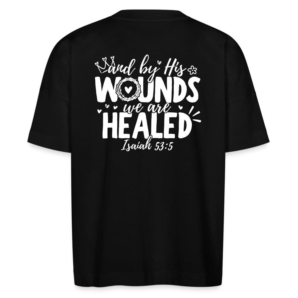 We are healed unisex oversize organic T-shirt - black