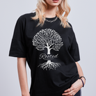 Rooted unisex oversize organic T-shirt - black