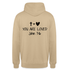 You are loved Unisex Hoodie - beige